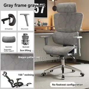Executive White Seat | Orthopedic High Back Lumbar Support Chair