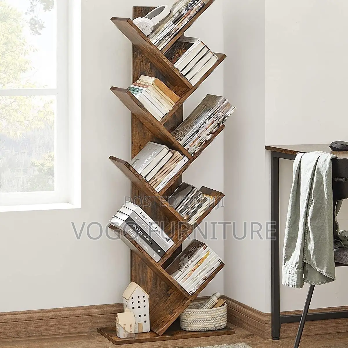 Bookshelf; Wooden Tree Bookshelf