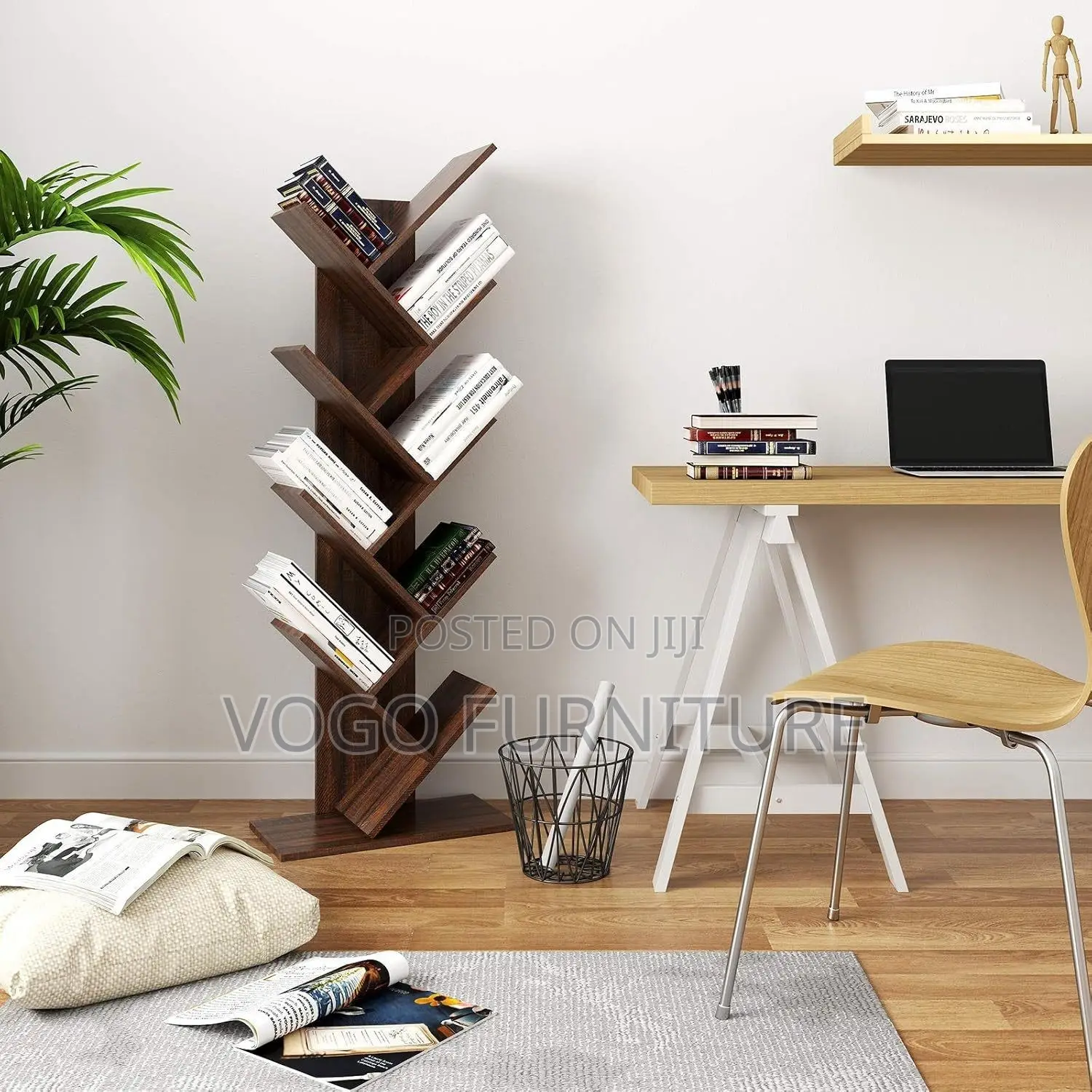 Bookshelf; Wooden Tree Bookshelf