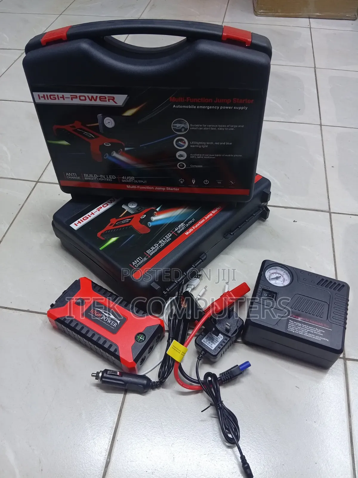 Portable 12V Jump Starter and Air Compressor for Everyday Drivers