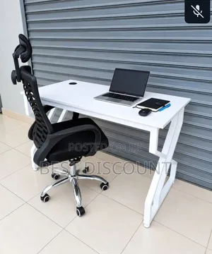 Computer Study Desk With Adjustable Office Chair