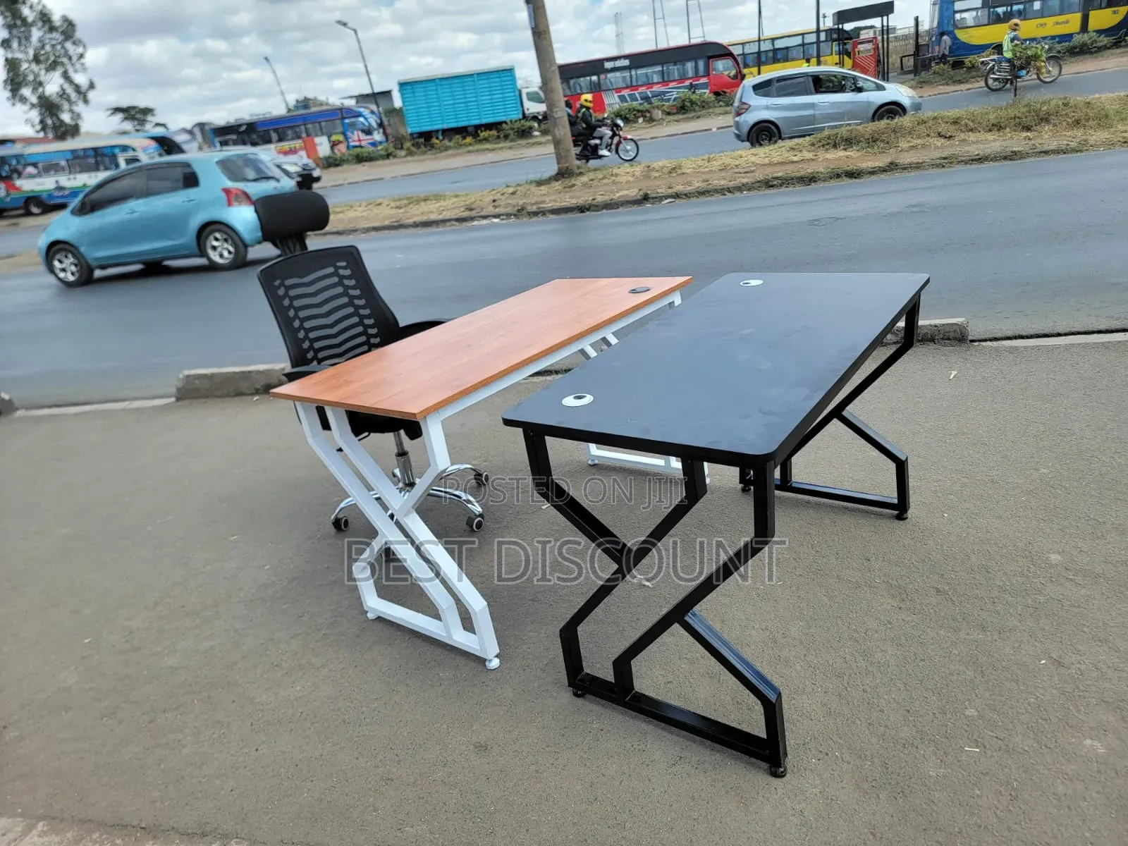 Computer Study Desk With Adjustable Office Chair