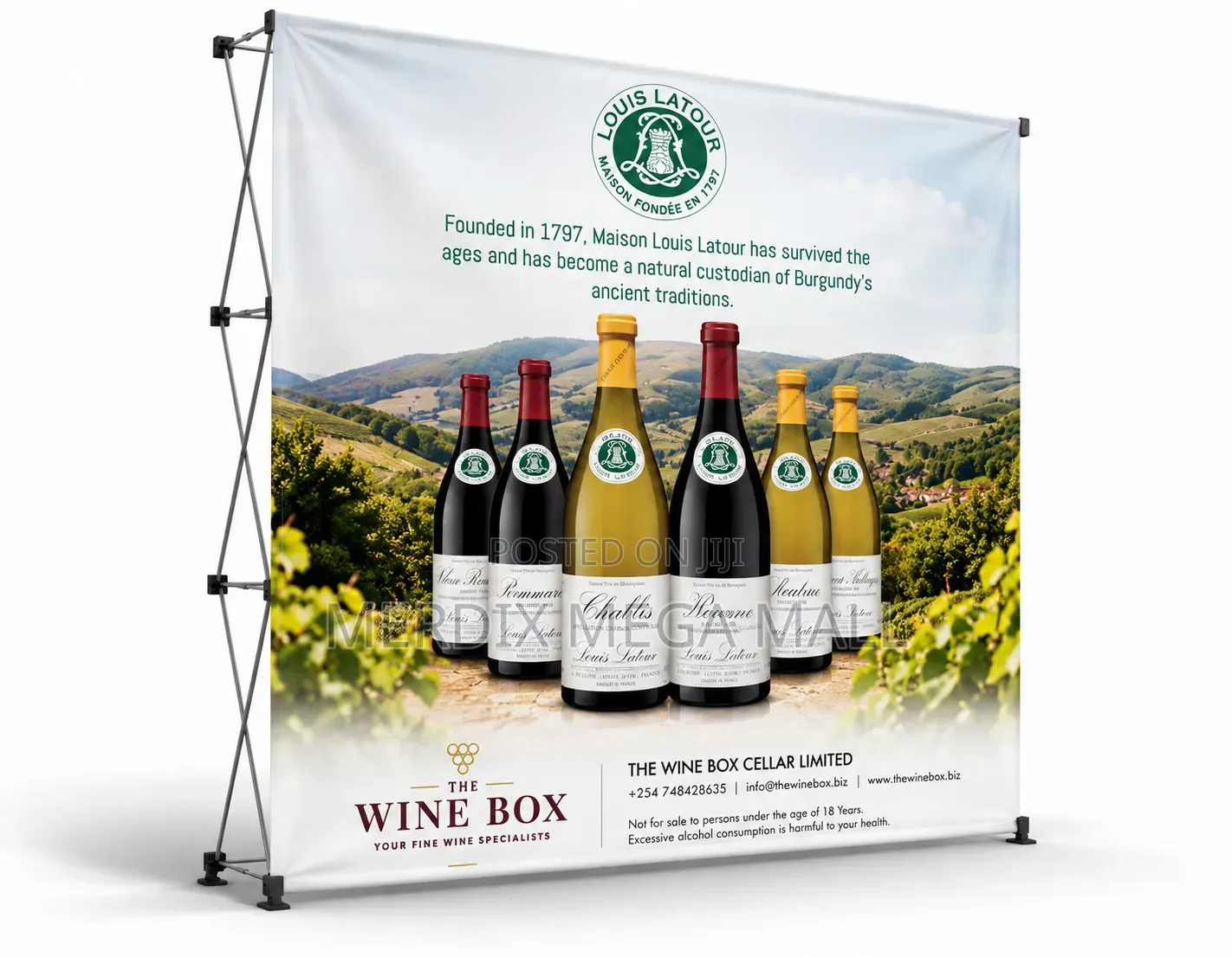 3m X 2.26m MEDIA BANNER Stand
