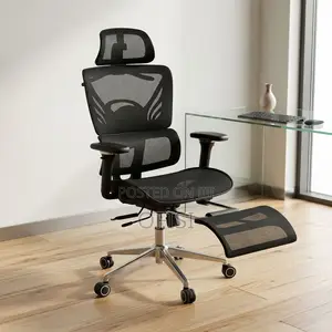 Office Chair; Full Mesh Ergonomic Office Chair With Footrest