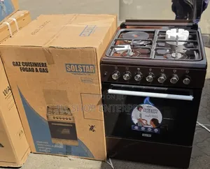 Solstar 60*60- 3Gas + 1 Electric Standing Cooker With Electric Oven ,