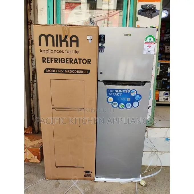 Mika Fridge 168 L Double Door Dark Silver
