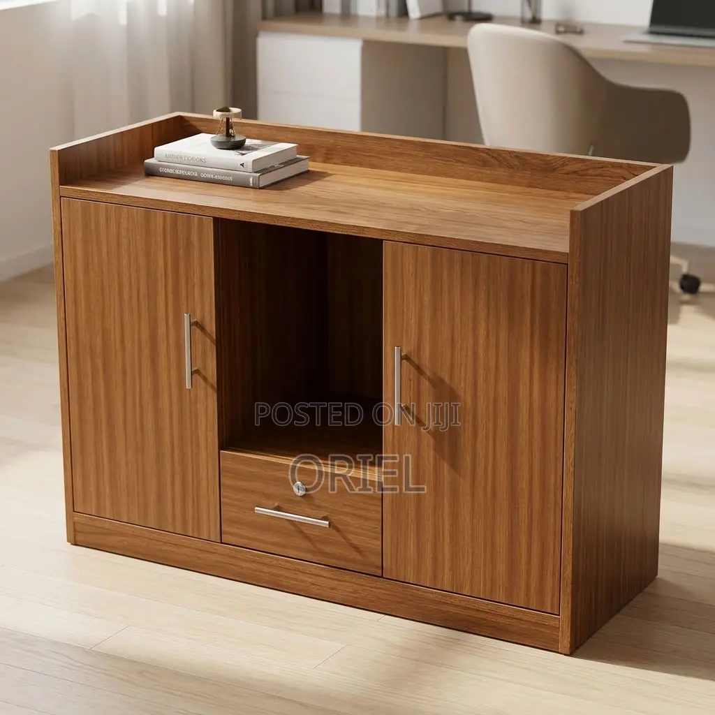 Executive Office Sideboard Cabinet – Modern Two-Compartment Storage