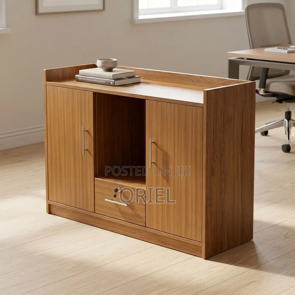 Executive Office Sideboard Cabinet – Modern Two-Compartment Storage