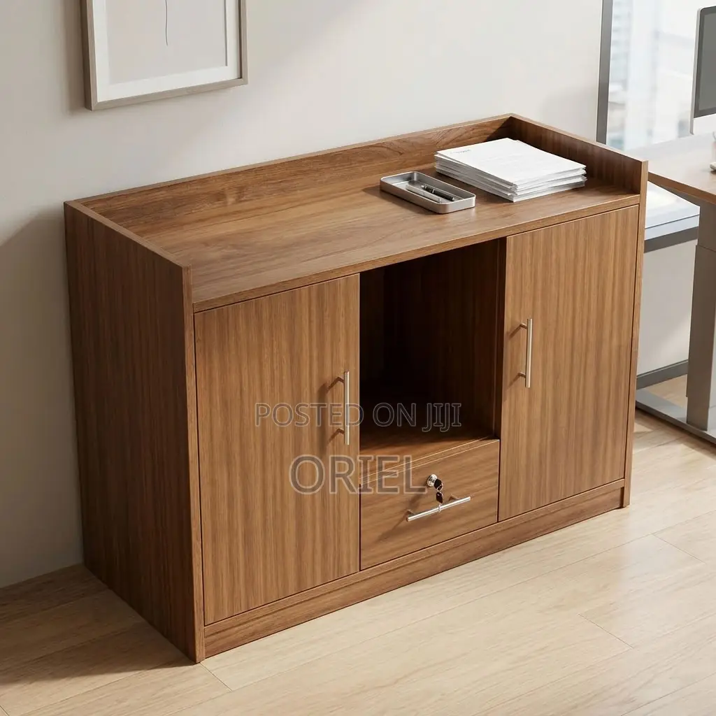 Executive Office Sideboard Cabinet – Modern Two-Compartment Storage