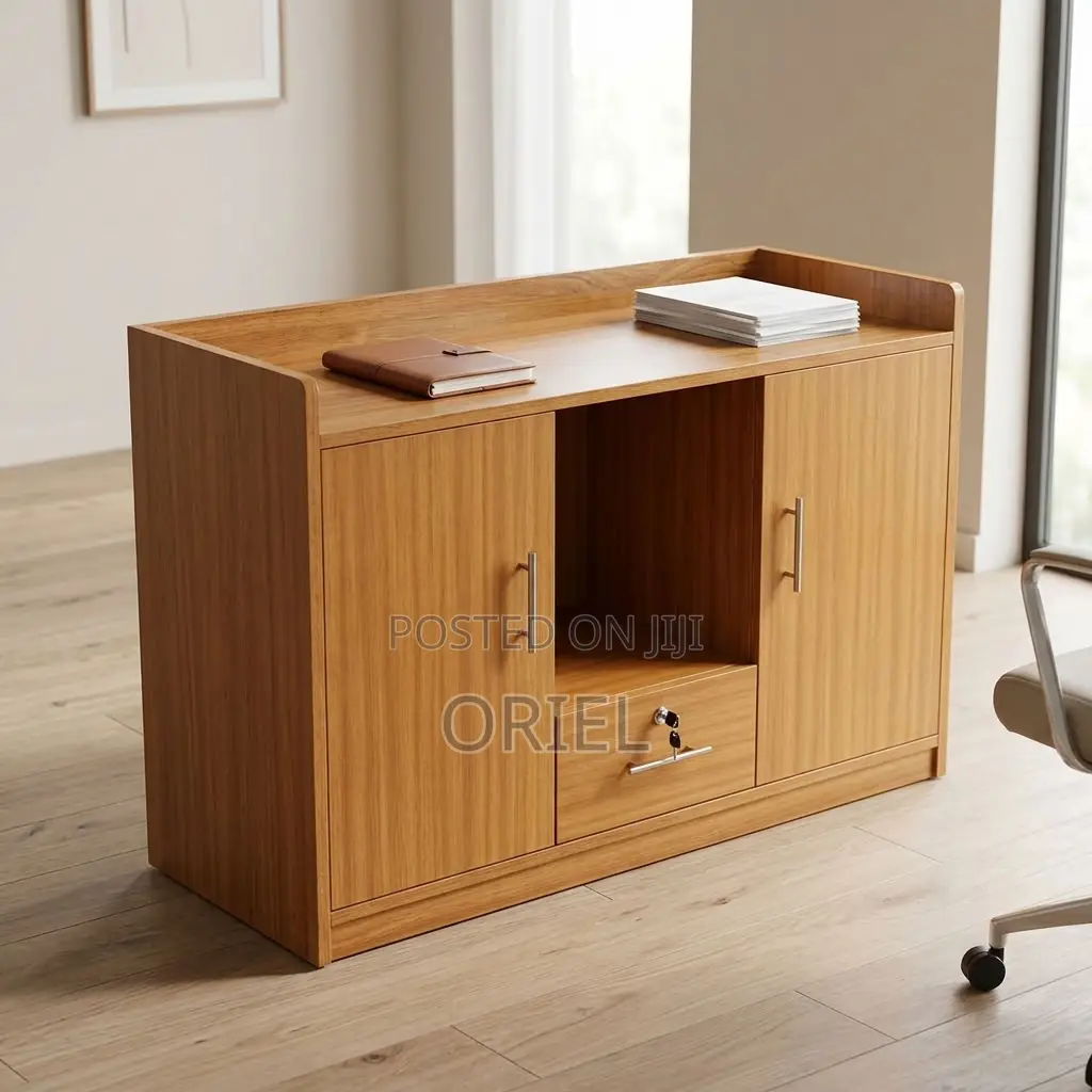 Executive Office Sideboard Cabinet – Modern Two-Compartment Storage