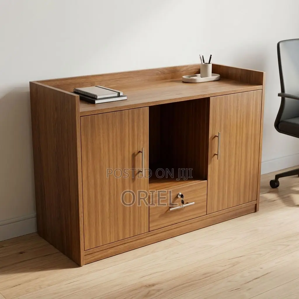 Executive Office Sideboard Cabinet – Modern Two-Compartment Storage