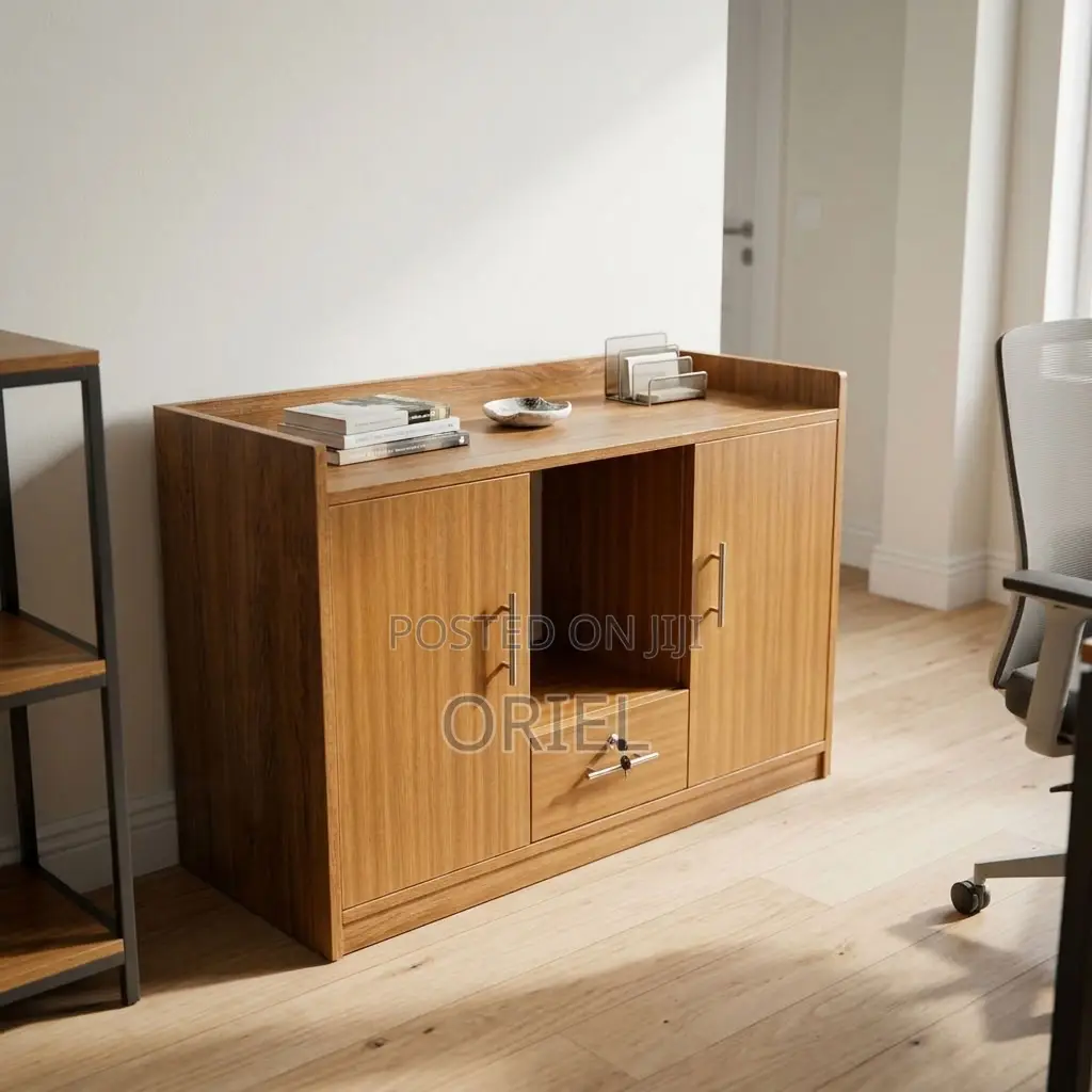 Executive Office Sideboard Cabinet – Modern Two-Compartment Storage
