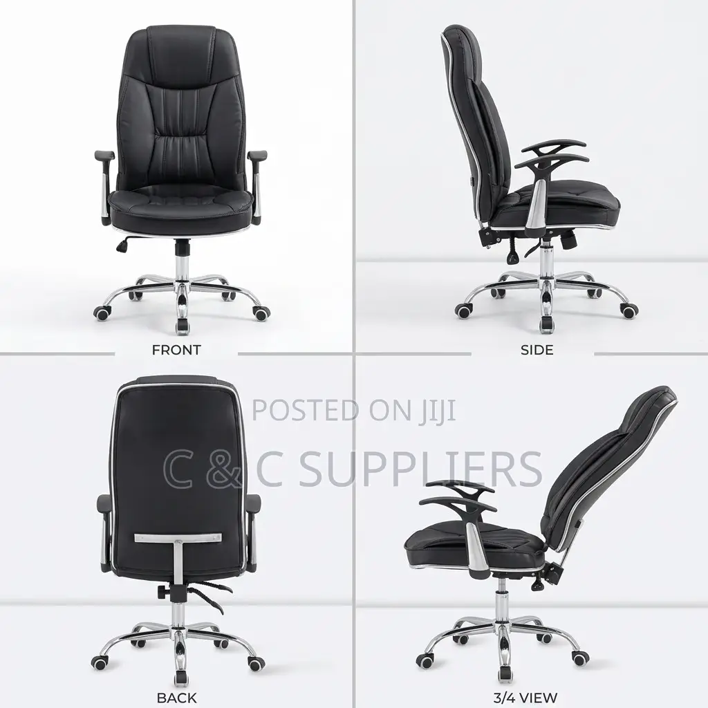 Adjustable Leather Computer Generic Chair.