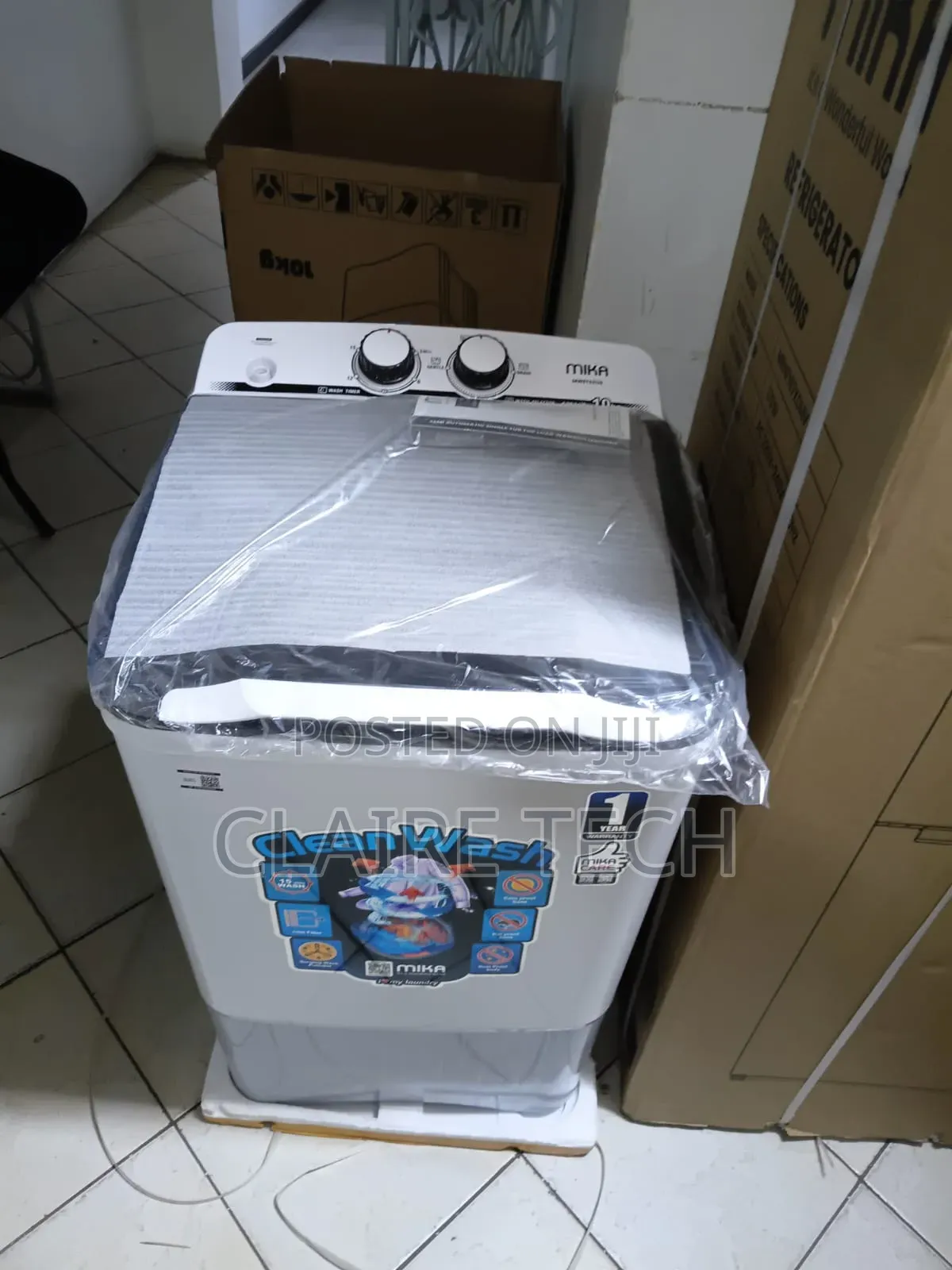 Mika Semi-Automatic 10kg Washing Machine – Powerful & Convenient