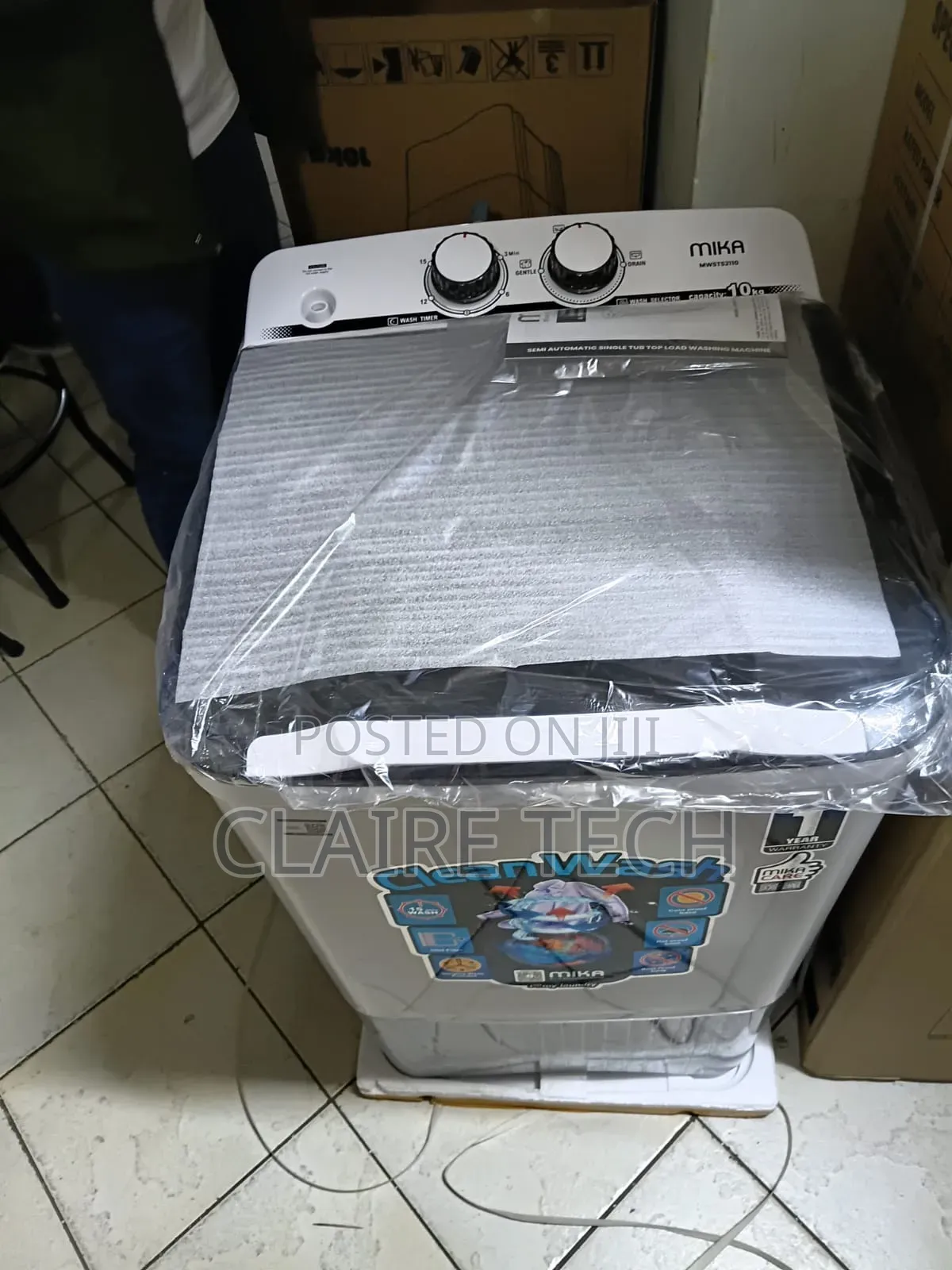 Mika Semi-Automatic 10kg Washing Machine – Powerful & Convenient
