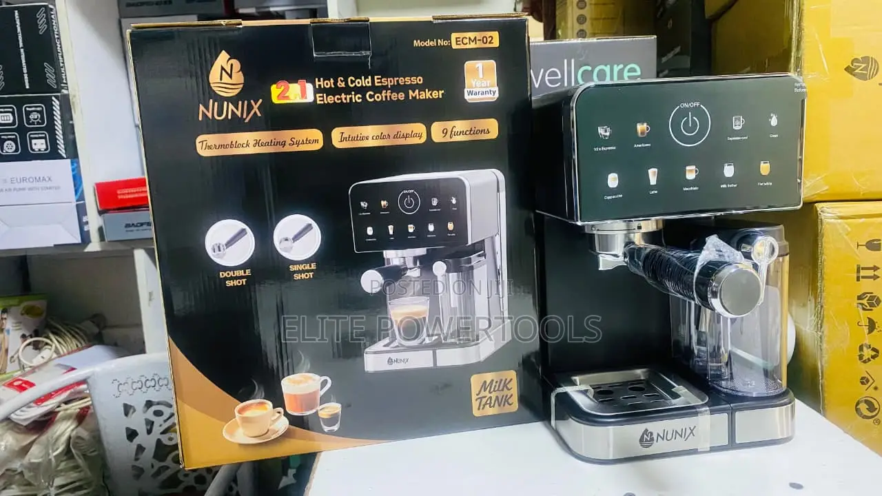 Nunix ECM-02 Is a 2-in-1 Hot & Cold Espresso Electric Coffee Maker