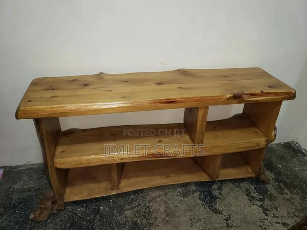 Rustic Solid Wood TV Stand/Console Table - thumbnail 2