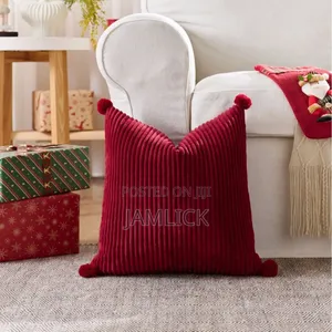 Embroidered Christmas Cushion – 45×45cm- Cr