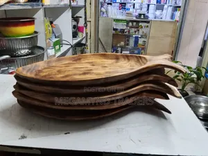 Wooden Fish Platter / Restaurant Fish Plate Wooden