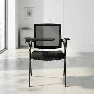 Schools Office Seats | Fabric Meeting Chair With Writing Pad