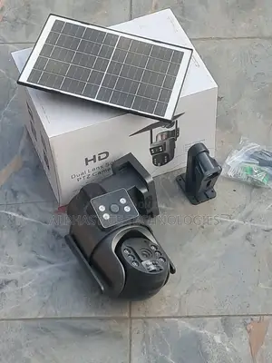 Solar CCTV Camera Dual Lens WiFi PTZ Full Color Night Vision