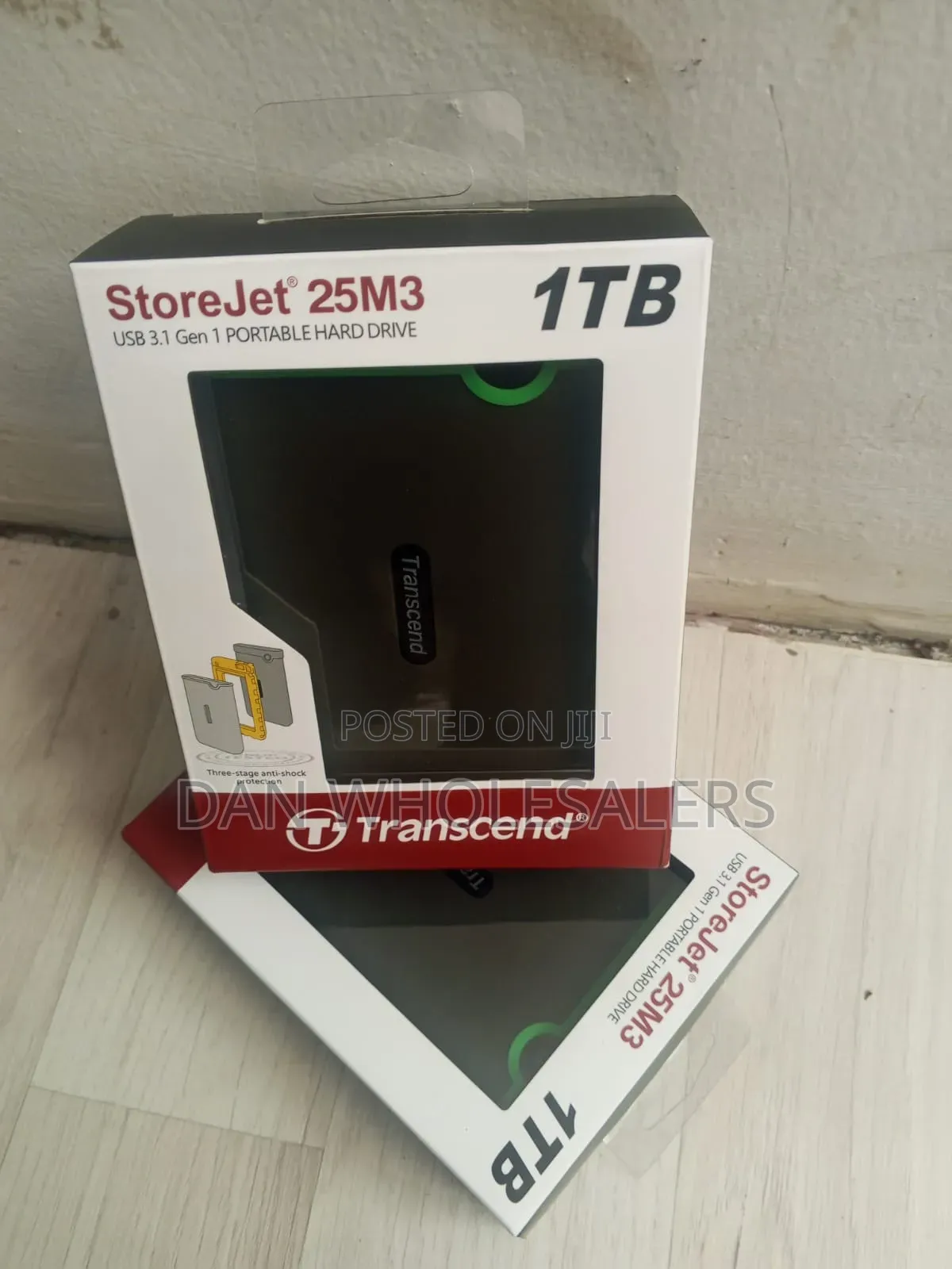 Transcend External Hard Drive 1TB StoreJet 25M3 USB 3.1 Gen 1 HDD