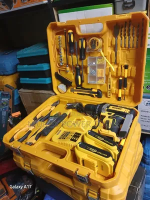 DeWalt-branded Cordless Electric Drill and Multi-Tool Accessory Kit