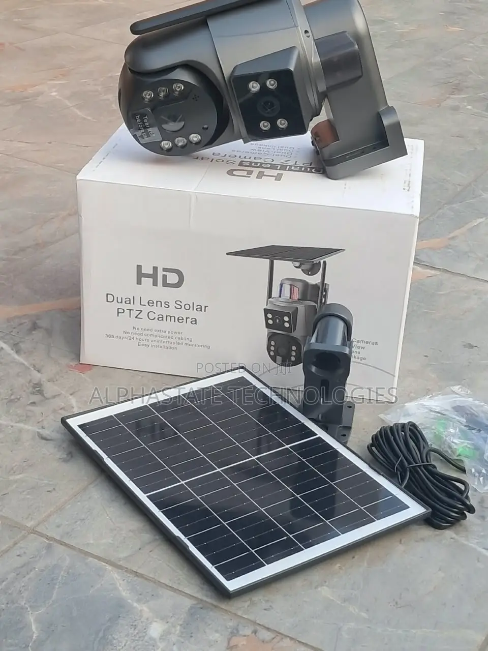 Dual Lens WiFi Security Camera Solar Powered PTZ