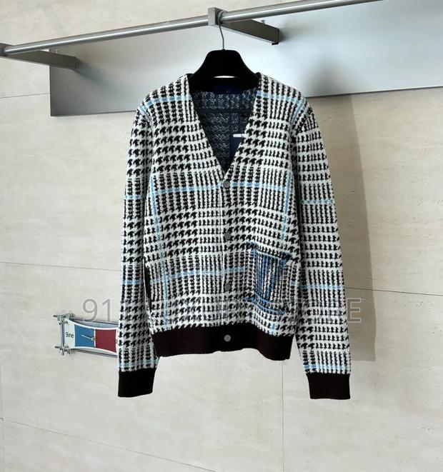 Louis Vuitton Textured Plaid Cardigan
