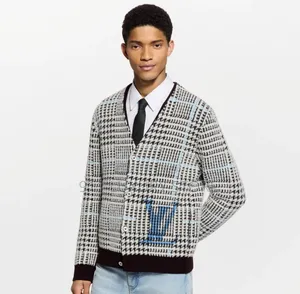 Louis Vuitton Textured Plaid Cardigan