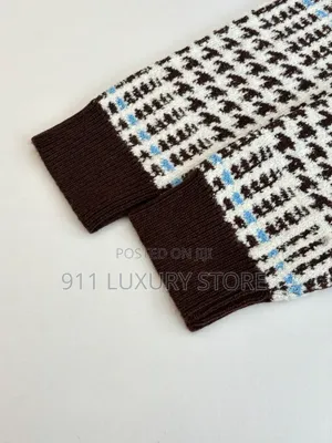 Louis Vuitton Textured Plaid Cardigan