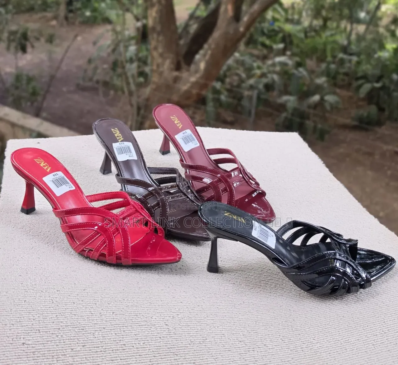 *Zara Stappy Open Slip-on Heels*