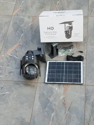 Dual Lens Solar Security Camera With Motion Detection and Night V
