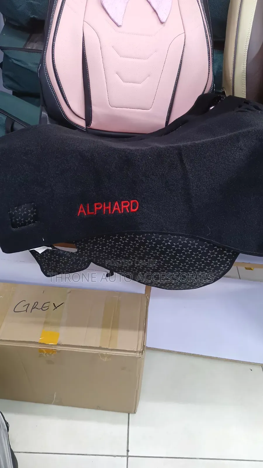 Alphard Black Dashboard Cover