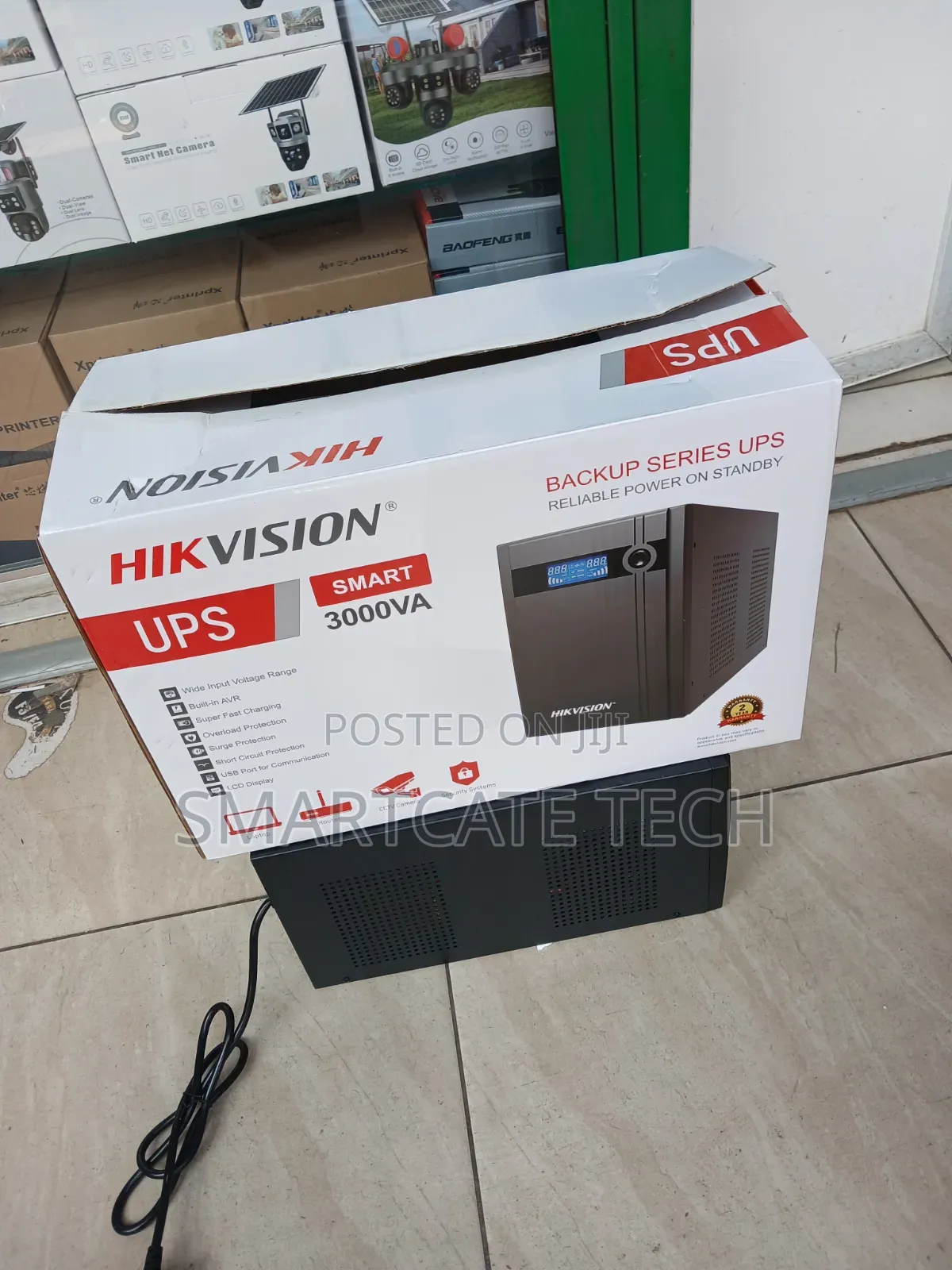 Hikvision 3KVA UPS With AVR, LCD Display and Surge Protection