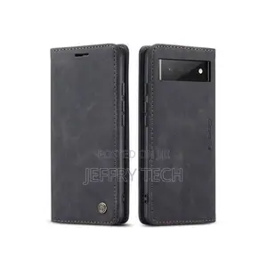 Caseme Wallet Black Retro Leather Flip Cover for Google Pixel 6 PRO
