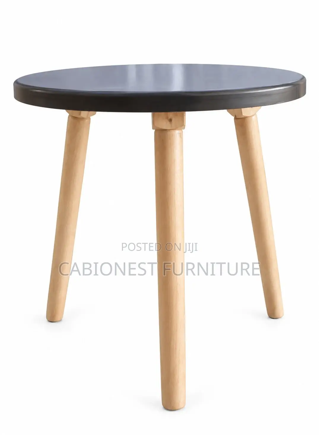 Round Decor Table: 2ft Wide 3 Stands(legs). White, Black and Brown