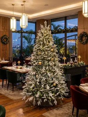  High-End Dark Green PVC Pine Christmas Tree (Snow Flocked) 