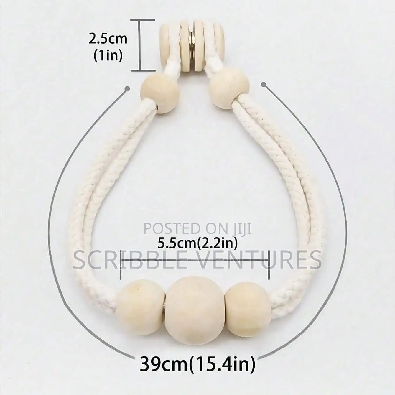 Magnetic Curtain Tiebacks With Wooden Beads