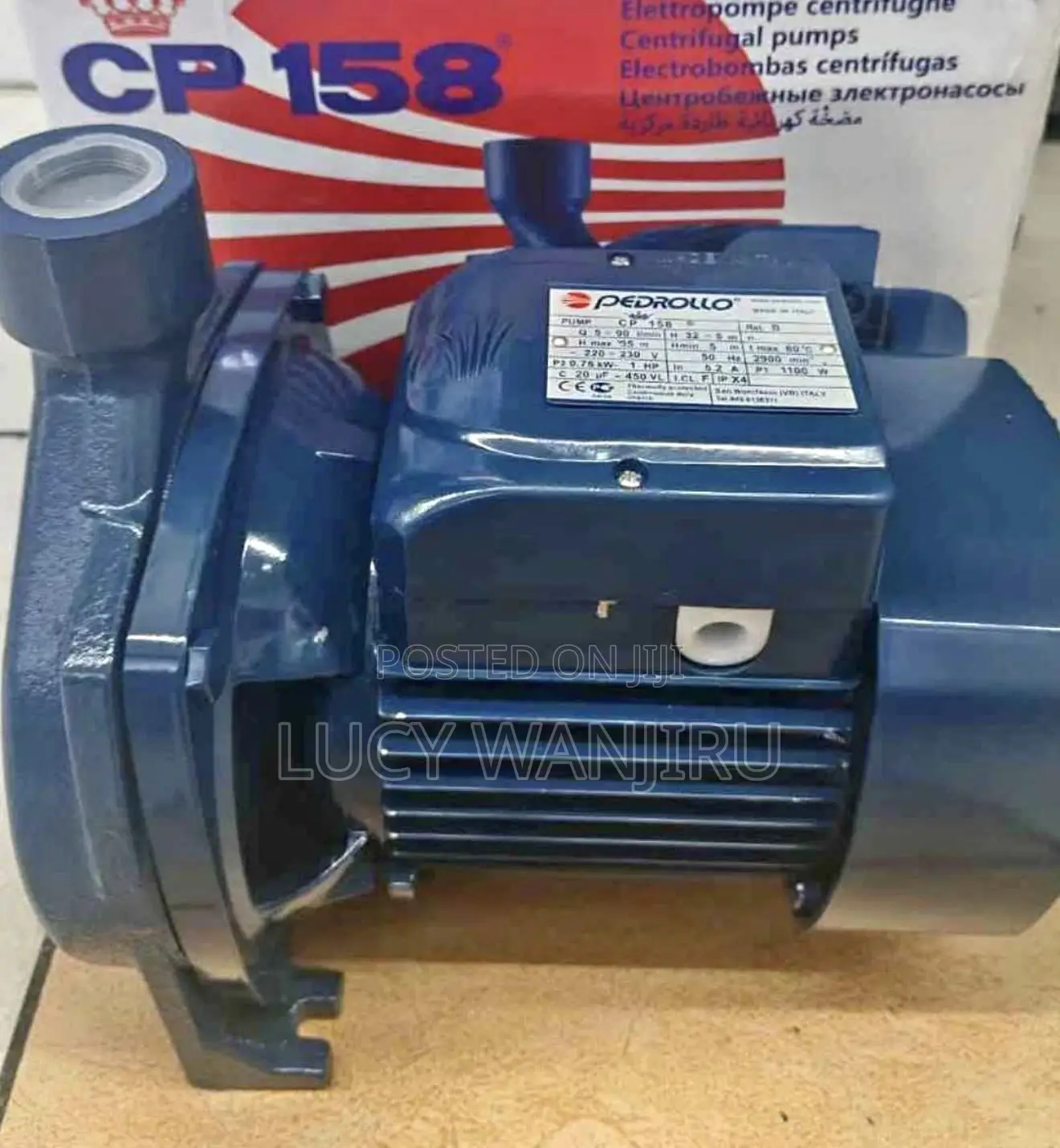 1Hp, Pedrollo Water Pump/ CPM 158 Pedrollo Water Pump Machine 1hp