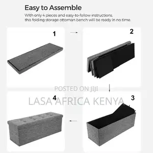 Lasa Storage Ottoman Cube Foldable Box - 110.0 Cm