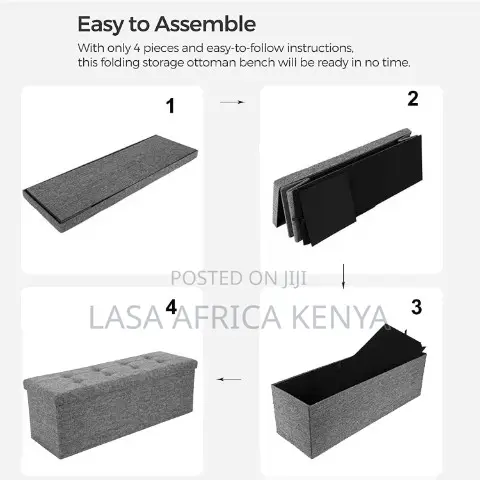 Lasa Storage Ottoman Cube Foldable Box - 110.0 Cm