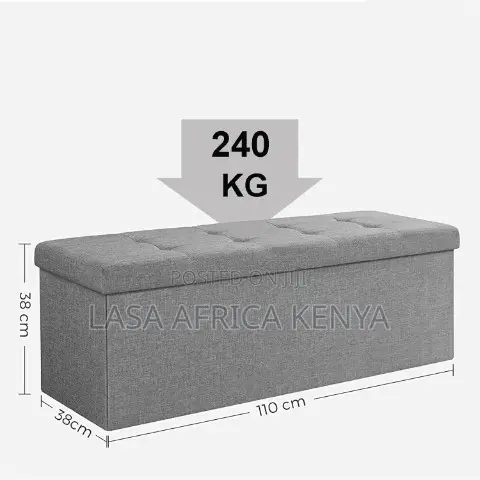 Lasa Storage Ottoman Cube Foldable Box - 110.0 Cm