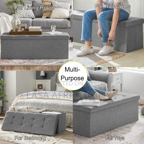 Lasa Storage Ottoman Cube Foldable Box - 110.0 Cm