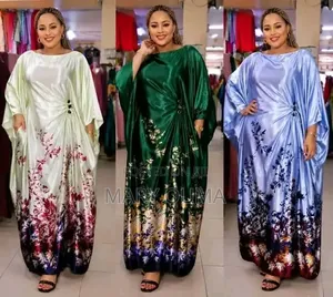 Ladies Flowered Kaftan Dress