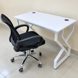 Executive Study Desk With Black Office Chair