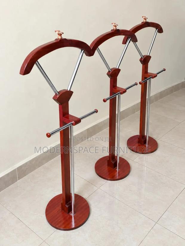 Mahogany Coat Hanger With Trouser Rack