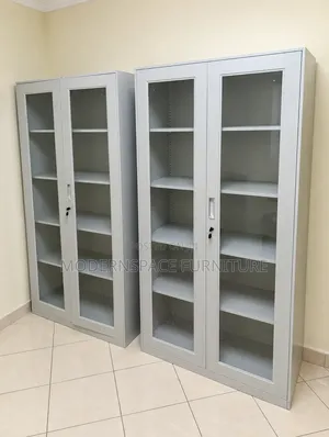 Glass-Door Steel Office Cabinet