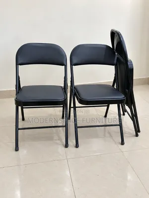 Black Padded Folding Chairs for Office and Events
