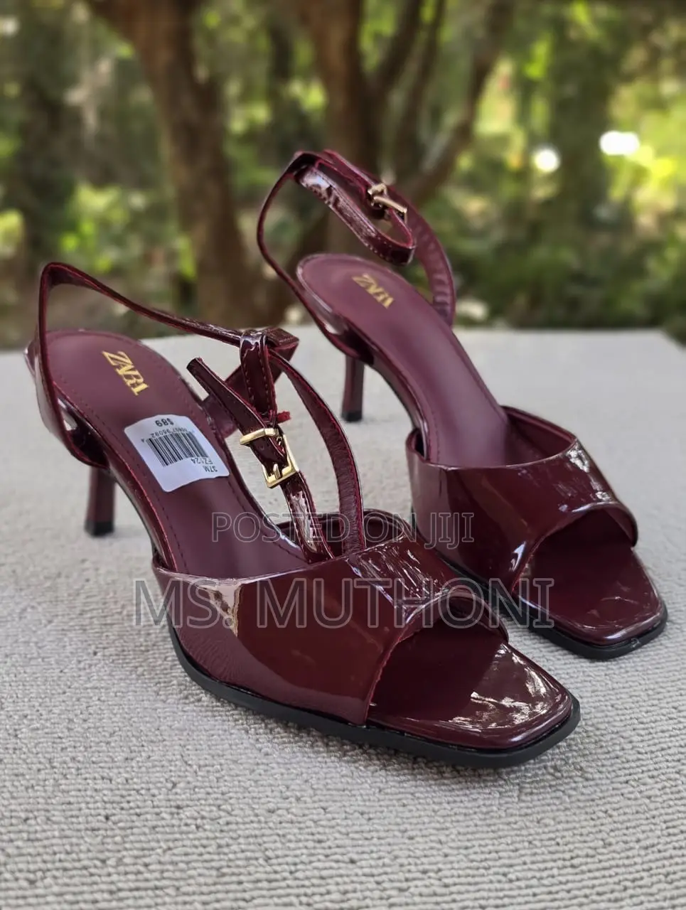 Open Square Toe Ankle Buckle Strap.*  Size 37-42